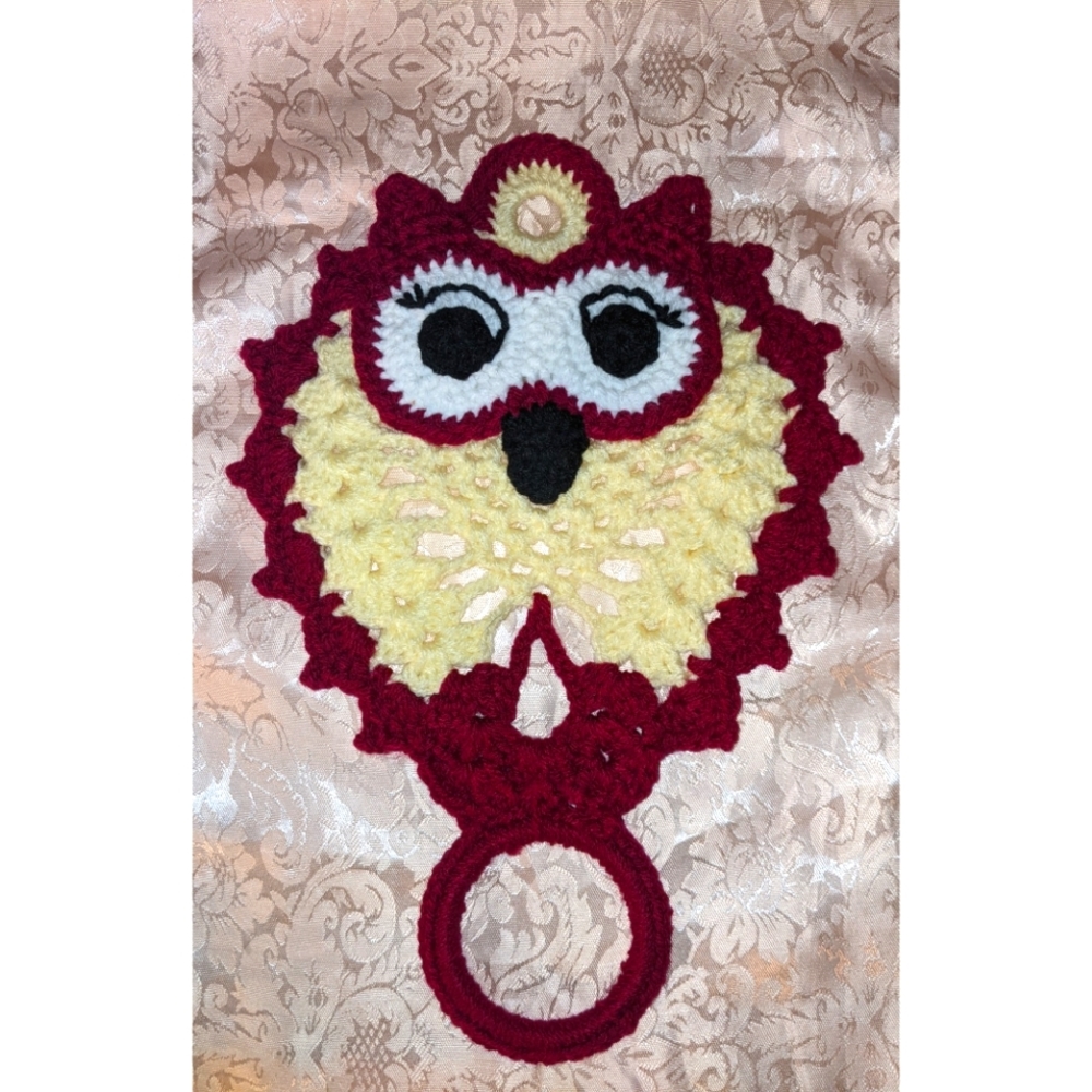 Owl Towel Kitchen Holder Crochet Handmade